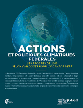 Actions et politiques climatiques fédérales